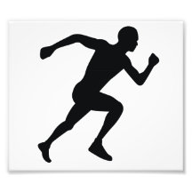 Ombre noire de silhouette de coureur photo