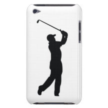 Ombre noire de silhouette de golf coques barely there iPod