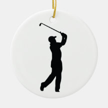 Ombre noire de silhouette de golf décoration pour sapin de noël