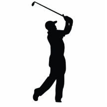 Ombre noire de silhouette de golf photo sculptures