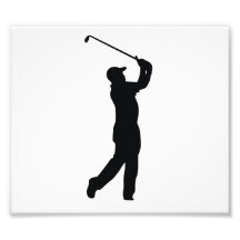 Ombre noire de silhouette de golf photo sur toile