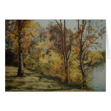 Ombres d'automne d'après-midi carte de vœux