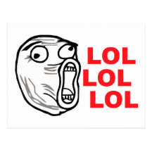 omfg d'omg de rofl d'humour de meme de visage de l cartes postales