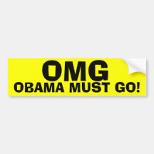OMG - Obama doit aller Autocollant Pour Voiture