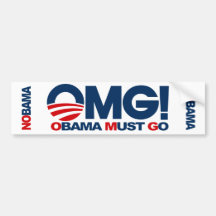 OMG ! Obama doit aller Autocollants Pour Voiture