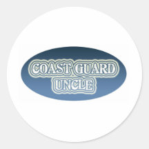 Oncle de la garde côtière autocollants ronds