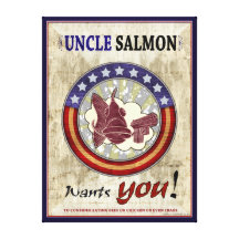 Oncle Salmon Wants You Impressions Sur Toile