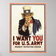 Oncle Sam - je vous veux - poster vintage