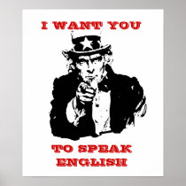 Oncle Same Poster "je veux que vous parliez anglai posters