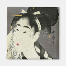 Onna de fuku d'Ase o, bon Japonais vintage d'Utama Magnets Pour Réfrigérateur