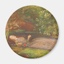 Ophélie par le Preraphaelite victorien vintage de  Magnets Pour Réfrigérateur