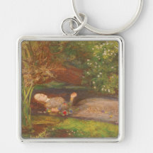 Ophélie par le Preraphaelite victorien vintage de  Porte-clés