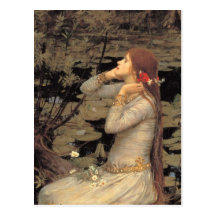 Ophélie par l'eau carte postale
