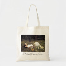 Ophélie se situant dans le pré sacs de toile
