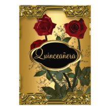 Or 3 de fête d'anniversaire de Quinceanera Faire-parts