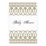 Or blanc d'invitation de baby shower