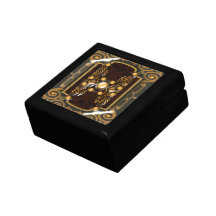 Or brun vintage victorien élégant coffrets cadeaux