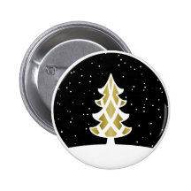 Or de ciel de Milou de rubans d'arbre de Noël Badges