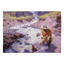 Or de cuisson, Wyoming par Leigh, cowboy vintage Cartes De Vœux