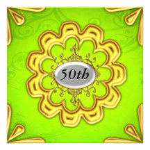 Or de fête d'anniversaire de chaux d'or invitation personnalisable