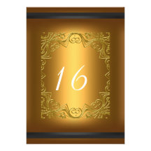 Or de fête d'anniversaire du bonbon 16 invitation
