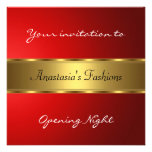 Or de rouge de première d'invitation