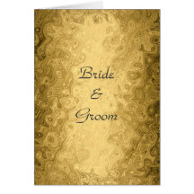 Or d'invitation de carte de mariage