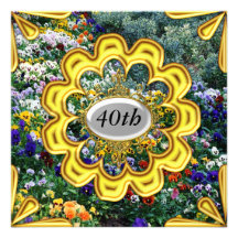 Or d'invitations de fête d'anniversaire d'or