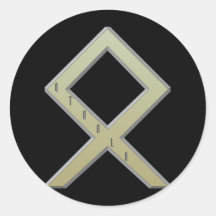 Or d'Othala Rune Autocollant Rond