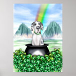 Or du pot O d'UC de harlequin de great dane Posters