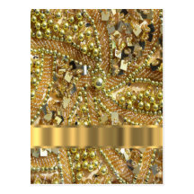 Or élégant bling cartes postales
