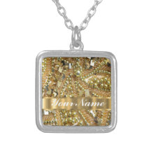 Or élégant bling colliers