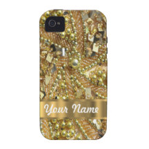 Or élégant bling coques iPhone 4