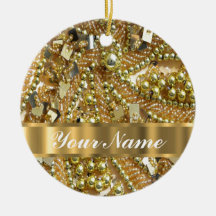 Or élégant bling décoration de noël