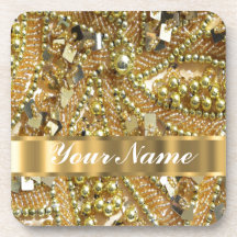 Or élégant bling sous-bocks
