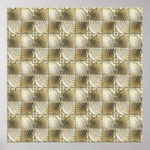 Or et argent concentriques posters
