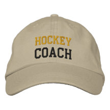 Or et chapeau noir de car d'hockey des textes casquette brodée