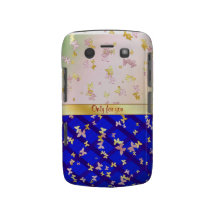 Or et papillon rose coque Case-Mate blackberry