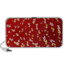 Or et papillon rose haut-parleurs iPod