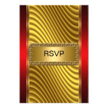 Or et rouge de rsvp de Mitzvah de barre Bristol