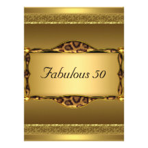 Or fabuleux à l'invitation de fête d'anniversaire 