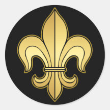 Or Fleur de lis Autocollants