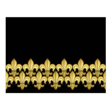 Or Fleur de lis Carte Postale