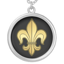 Or Fleur de lis Pendentifs Personnalisés