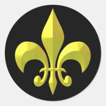 Or jaune métallique adhésif rond