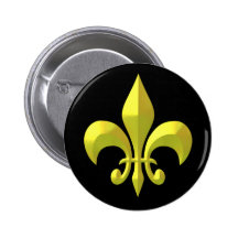 Or jaune métallique badges avec agrafe