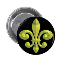 Or lisse de Fleur De Lis Original Badge