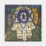 Or mussif Hamsa avec l'étoile et l'oeil mauvais Aimant