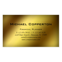Or professionnel de planificateur financier de car