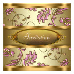 Or rose toutes les invitations de partie d'occasio